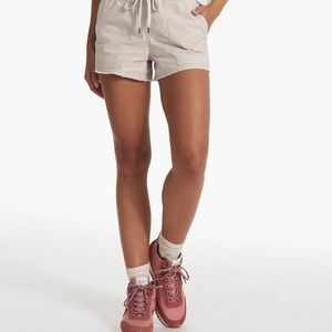 Vuori Tan Athletic Shorts with Elastic Waistband